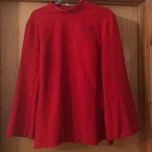 Trina Turk Red Hostess Top